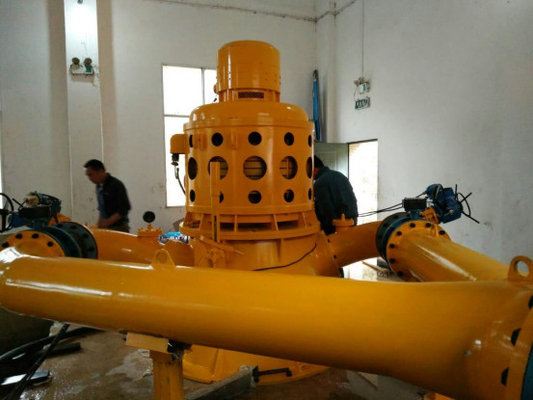 200KW তির্যক স্ট্রাইক উল্লম্ব হাইড্রোটারবাইন জেনারেটর সেট ডাবল স্প্রে গান